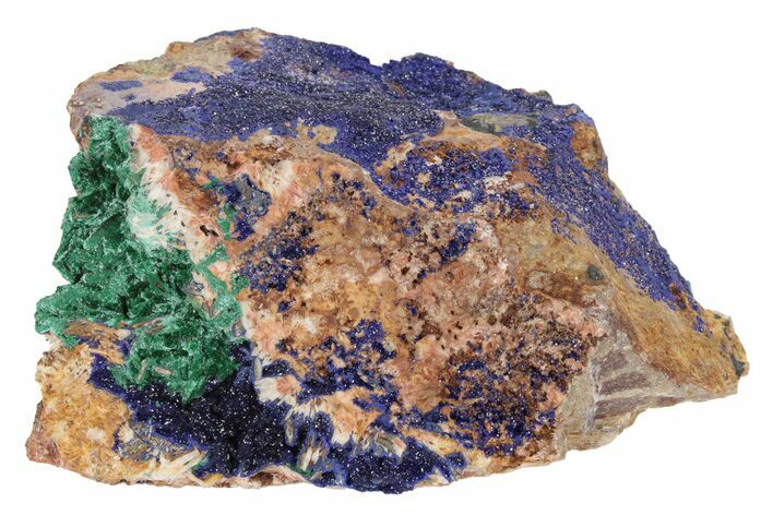 Azurite and Malachite Association on Barite - Morocco #217806
